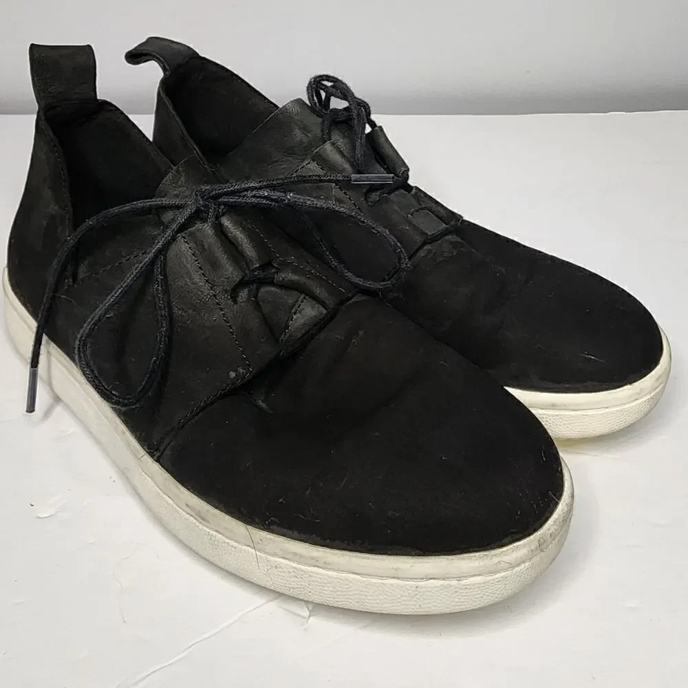 Eileen Fisher Women's Size 6.5 Kipling Tumbled Nubuck Sneakers Black